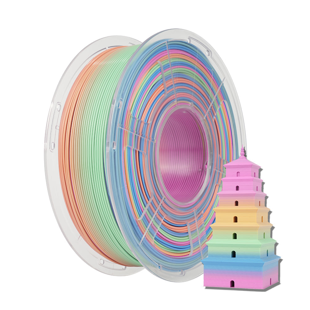[MOQ: 3KG] PLA, SILK, PETG Rainbow Filament 3D Printer Filament 1KG