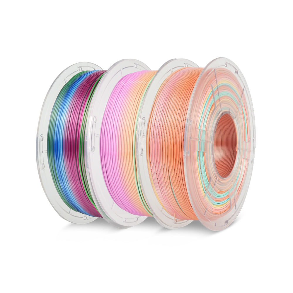 [MOQ: 3KG] PLA, SILK, PETG Rainbow Filament 3D Printer Filament 1KG