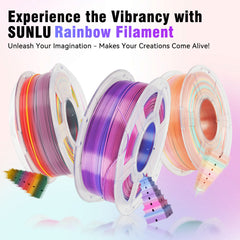 [MOQ: 3KG] PLA, SILK, PETG Rainbow Filament 3D Printer Filament 1KG